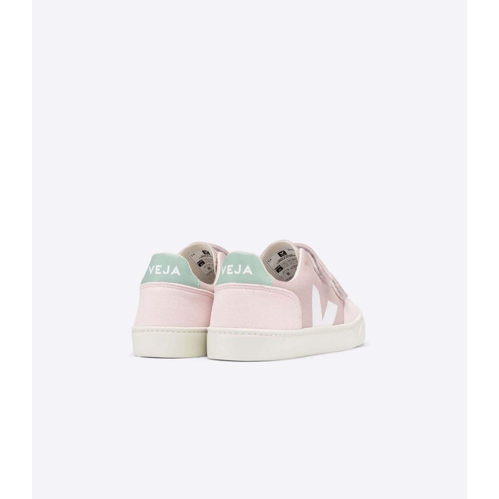 Veja V-12 CANVAS Kids' Shoes Pink | NZ 803HAP